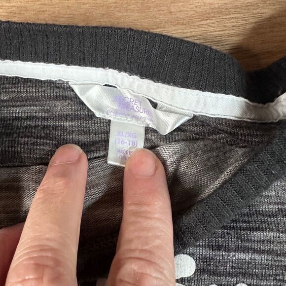 Secret Treasures XL Positive Vibes Only Graphic Sweatshirt Tunic Gray LS - Picture 3 of 3